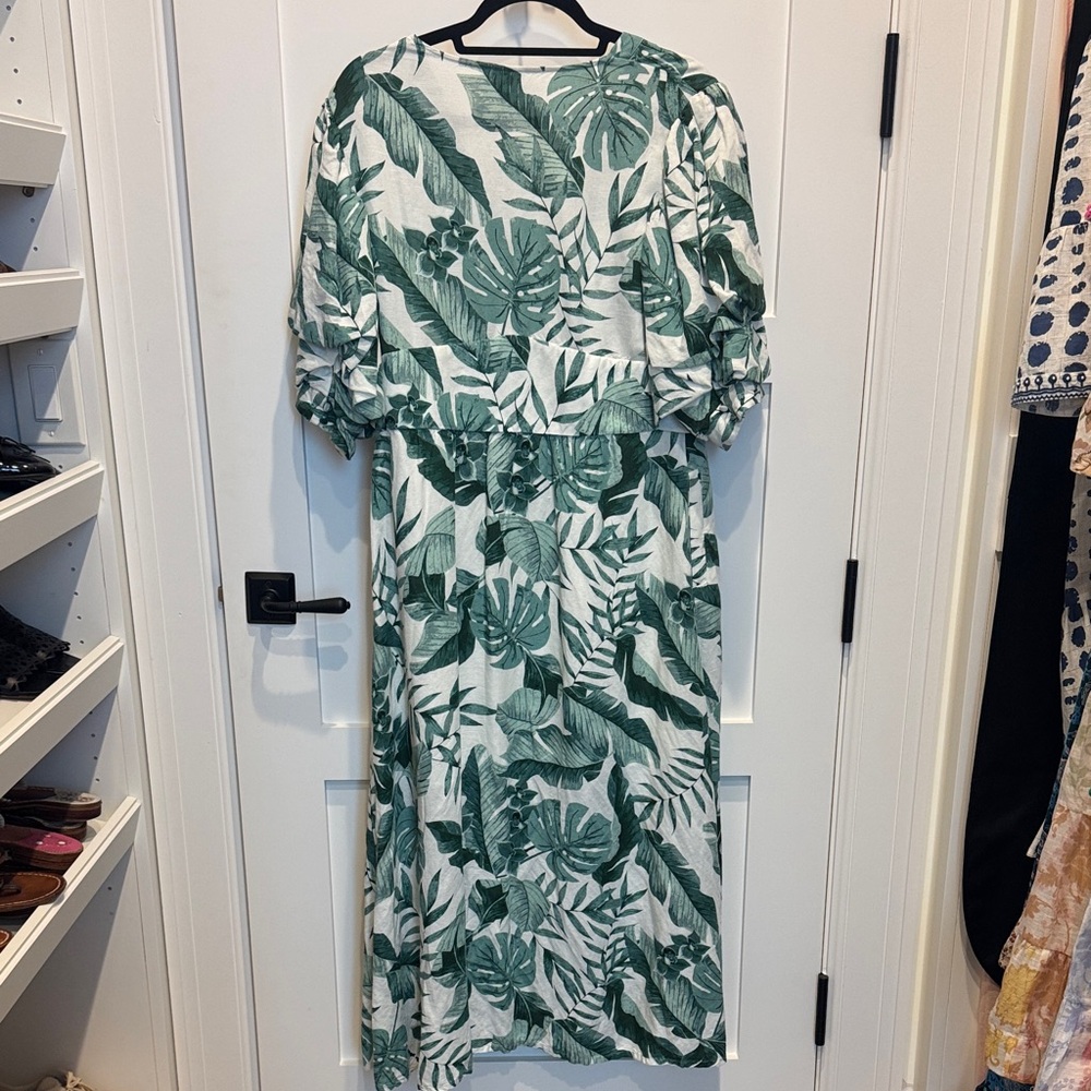 Johanna Ortiz x H&M Tropical Green Leaf Print Maxi Dress - Picture 4 of 4